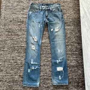 Allen B. Jeans, size 27 distressed jeans.
